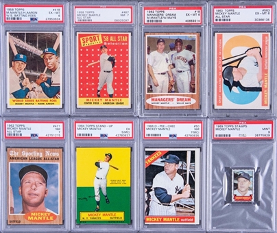 1956-1969 Topps and Assorted Brands Mickey Mantle Graded Collection (26) 